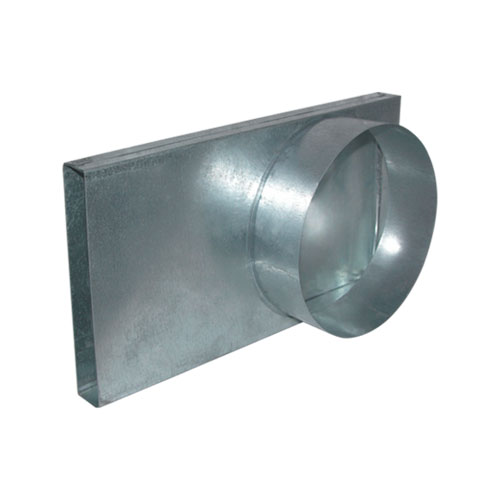 Kratki přechodka ext. vzduchu, kulatá 90° 100 mm