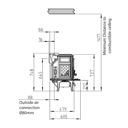 Jotul F400 ECO BP černý lak
