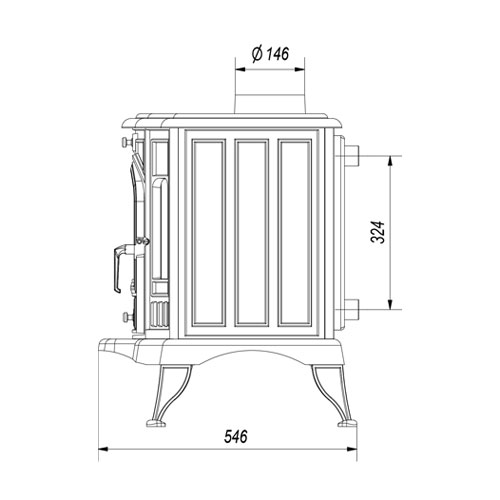 Kratki KOZA K9 TF s ventilátorem (130 mm) černá