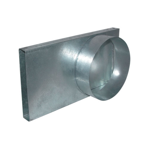 Kratki přechodka ext. vzduchu, kulatá 90° 125 mm