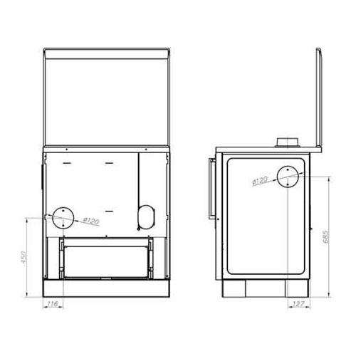 MBS SD ROYAL 720 PLUS sporák červený levý 8,1kW