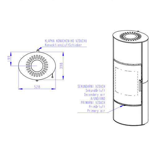 Romotop LAREDO 01 AKUM keramika, černá lesklá 49000