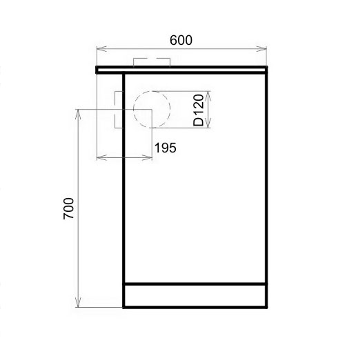 Thorma OKONOM 75 FIKO DE LUXE levý bílý