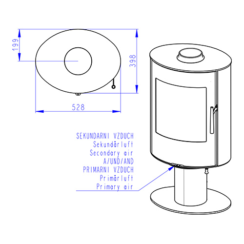 Romotop EVORA T03 plech, korpus černý