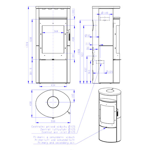 Romotop LUGO N 01 keramika černá matná 49400