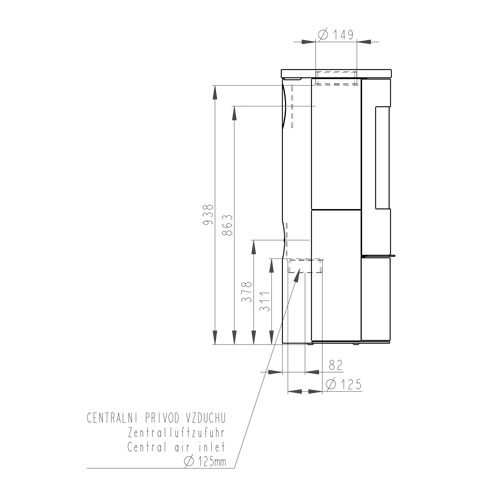 Romotop EVORA 01 keramika, černá lesklá 49000, korpus černý