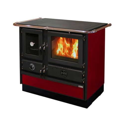 MBS SD SUPER THERMO MAGNUM sporák s TV tmavě červený levý 16,3/10,1 kW