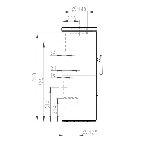 Romotop ALEDO 01 bok keramika, bílá matná 90901