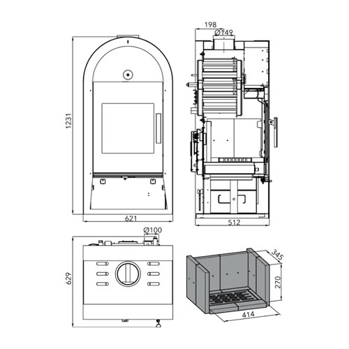 Haas+Sohn NIVALA s TV černá