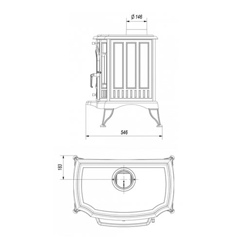 Kratki KOZA K9 TF s ventilátorem (150 mm) černá