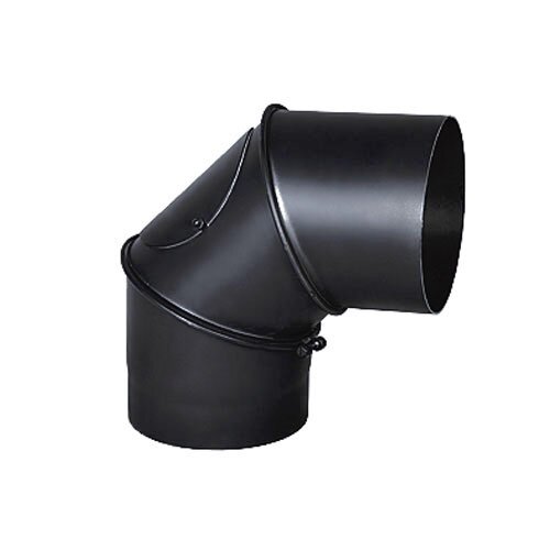 Kouřovod karton koleno stavitelné+čistící 180/0-90/1,5 mm