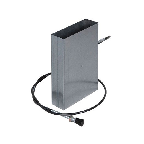 Kratki kanál plochý klapka ovládaná bowden 150x50 mm