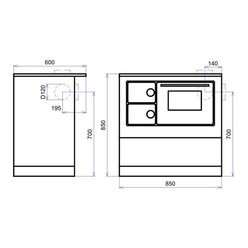 Thorma OKONOM 85 FIKO DE LUXE pravý bílý