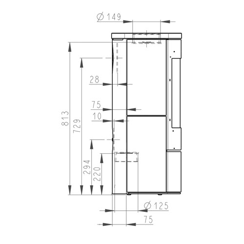 Romotop NAVIA 01 keramika černá matná 49400