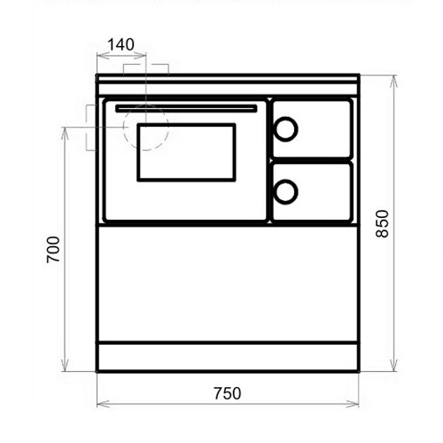 Thorma OKONOM 75 FIKO DE LUXE levý bílý