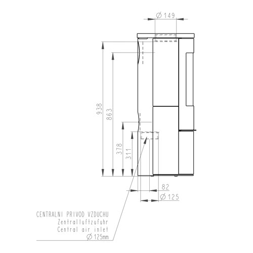 Romotop EVORA 01 keramika, bílá lesklá 90002, korpus černý