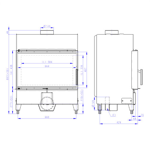 Romotop HEAT 2G 70.44.01 vložka krbová