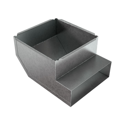 Kratki kanál plochý přechod na mřížku 150x50/17x17