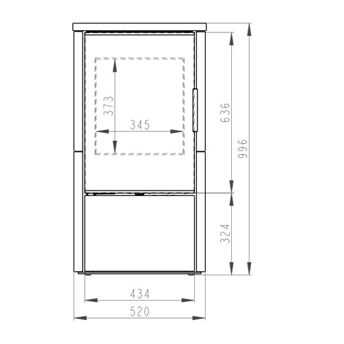 Romotop LAREDO 01 keramika černá lesklá 49000, korpus černý