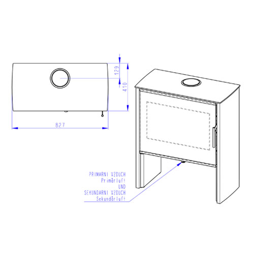 Romotop RIANO N01 plech, korpus černý