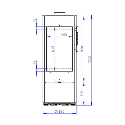 Romotop LUANCO N 01 A, krbová kamna akumulační, keramika černá matná 49400