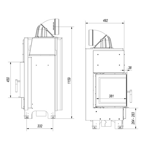 Kratki MBM 10 BS levé boční prosklení