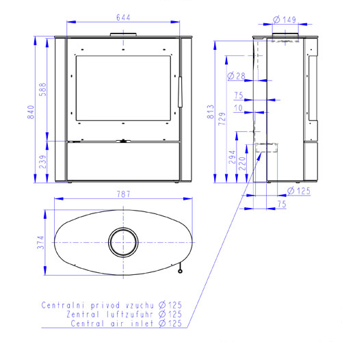 Romotop NAVIA 03 bok plech, víko plech