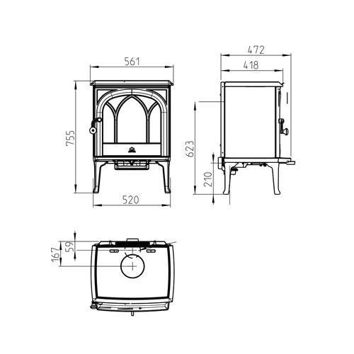 Jotul F200 černý lak