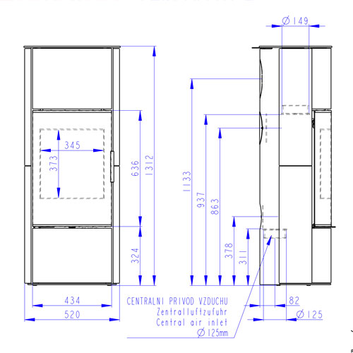 Romotop LAREDO 01 AKUM keramika, černá lesklá 49000