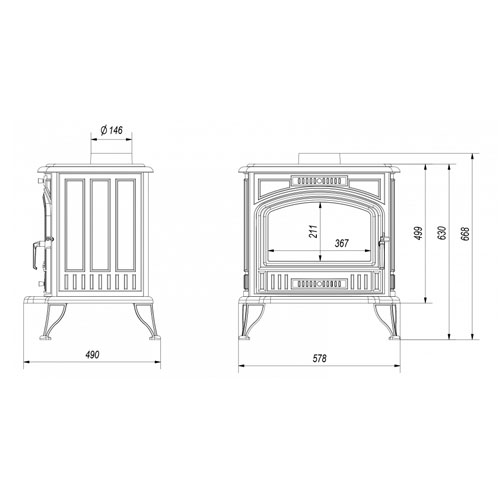 Kratki KOZA K6 ASDP s automatickou regulací (150 mm) černá