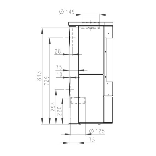 Romotop NAVIA 01 keramika černá lesklá 49000